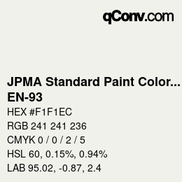 カラーコード: JPMA Standard Paint Colors - EN-93 | qconv.com