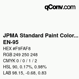 Code couleur: JPMA Standard Paint Colors - EN-95 | qconv.com