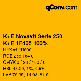 Farbcode: K+E Novavit Serie 250 - K+E 1F405 100% | qconv.com