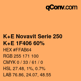 Farbcode: K+E Novavit Serie 250 - K+E 1F406 60% | qconv.com