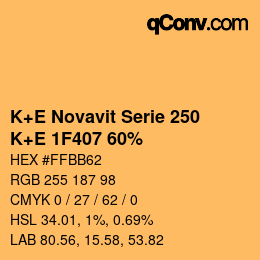 Farbcode: K+E Novavit Serie 250 - K+E 1F407 60% | qconv.com