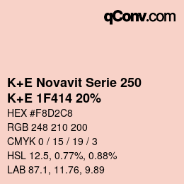 Color code: K+E Novavit Serie 250 - K+E 1F414 20% | qconv.com