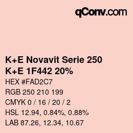 Color code: K+E Novavit Serie 250 - K+E 1F442 20% | qconv.com