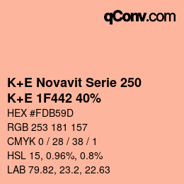 カラーコード: K+E Novavit Serie 250 - K+E 1F442 40% | qconv.com