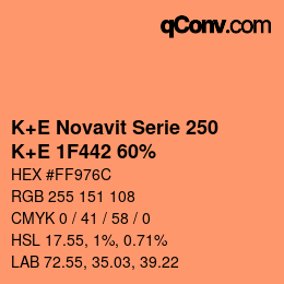 Farbcode: K+E Novavit Serie 250 - K+E 1F442 60% | qconv.com