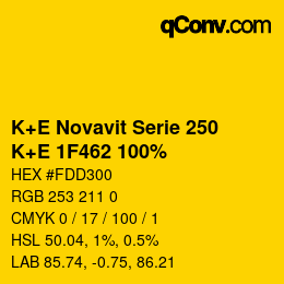 Farbcode: K+E Novavit Serie 250 - K+E 1F462 100% | qconv.com