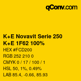 Color code: K+E Novavit Serie 250 - K+E 1F62 100% | qconv.com