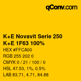 Color code: K+E Novavit Serie 250 - K+E 1F63 100% | qconv.com
