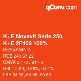 Farbcode: K+E Novavit Serie 250 - K+E 2F402 100% | qconv.com