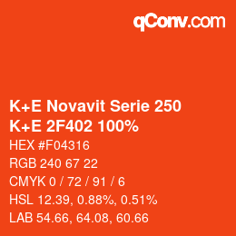 カラーコード: K+E Novavit Serie 250 - K+E 2F402 100% | qconv.com