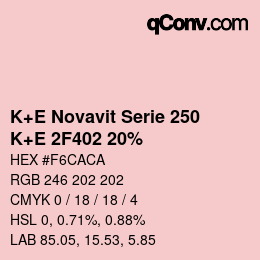 Color code: K+E Novavit Serie 250 - K+E 2F402 20% | qconv.com