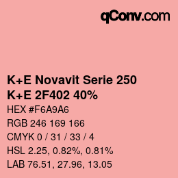 Farbcode: K+E Novavit Serie 250 - K+E 2F402 40% | qconv.com