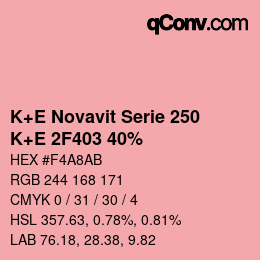 Color code: K+E Novavit Serie 250 - K+E 2F403 40% | qconv.com