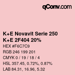 カラーコード: K+E Novavit Serie 250 - K+E 2F404 20% | qconv.com