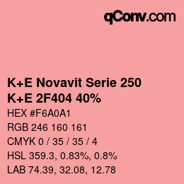 Color code: K+E Novavit Serie 250 - K+E 2F404 40% | qconv.com
