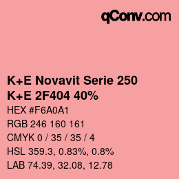 カラーコード: K+E Novavit Serie 250 - K+E 2F404 40% | qconv.com