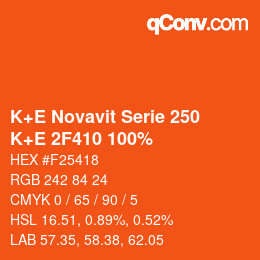 Farbcode: K+E Novavit Serie 250 - K+E 2F410 100% | qconv.com