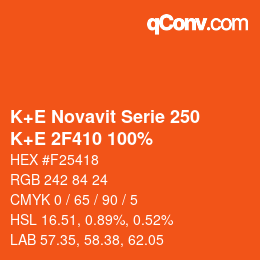 Color code: K+E Novavit Serie 250 - K+E 2F410 100% | qconv.com