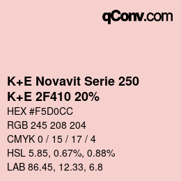 Farbcode: K+E Novavit Serie 250 - K+E 2F410 20% | qconv.com