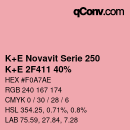 Farbcode: K+E Novavit Serie 250 - K+E 2F411 40% | qconv.com