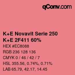 カラーコード: K+E Novavit Serie 250 - K+E 2F411 60% | qconv.com