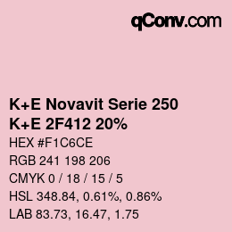 Farbcode: K+E Novavit Serie 250 - K+E 2F412 20% | qconv.com