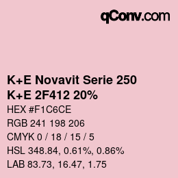 Color code: K+E Novavit Serie 250 - K+E 2F412 20% | qconv.com