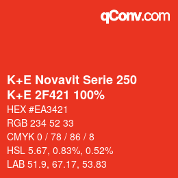 カラーコード: K+E Novavit Serie 250 - K+E 2F421 100% | qconv.com