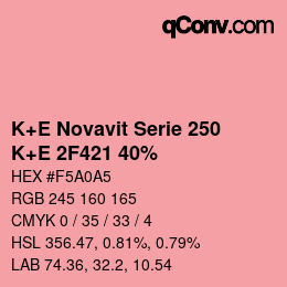 カラーコード: K+E Novavit Serie 250 - K+E 2F421 40% | qconv.com