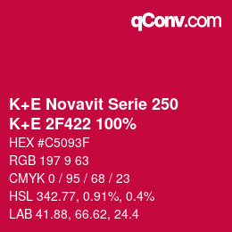 Farbcode: K+E Novavit Serie 250 - K+E 2F422 100% | qconv.com