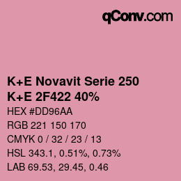 カラーコード: K+E Novavit Serie 250 - K+E 2F422 40% | qconv.com