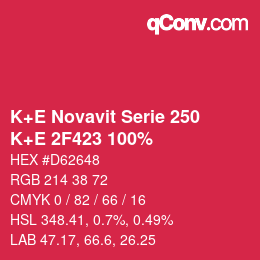 Color code: K+E Novavit Serie 250 - K+E 2F423 100% | qconv.com