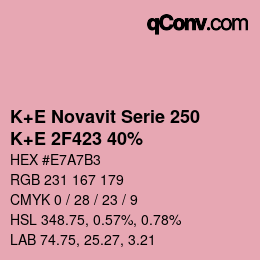 カラーコード: K+E Novavit Serie 250 - K+E 2F423 40% | qconv.com