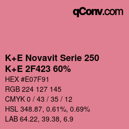Color code: K+E Novavit Serie 250 - K+E 2F423 60% | qconv.com