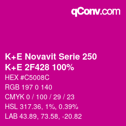 Color code: K+E Novavit Serie 250 - K+E 2F428 100% | qconv.com