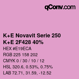 カラーコード: K+E Novavit Serie 250 - K+E 2F428 40% | qconv.com