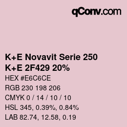 Farbcode: K+E Novavit Serie 250 - K+E 2F429 20% | qconv.com