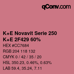 Color code: K+E Novavit Serie 250 - K+E 2F429 60% | qconv.com