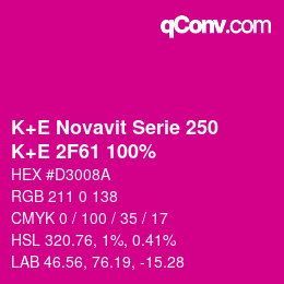 Farbcode: K+E Novavit Serie 250 - K+E 2F61 100% | qconv.com