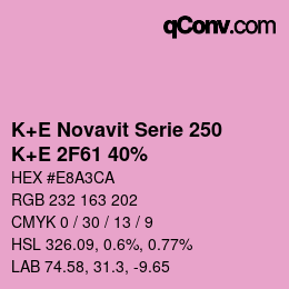 カラーコード: K+E Novavit Serie 250 - K+E 2F61 40% | qconv.com