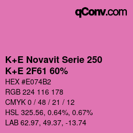 Código de color: K+E Novavit Serie 250 - K+E 2F61 60% | qconv.com