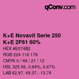 Código de color: K+E Novavit Serie 250 - K+E 2F61 60% | qconv.com