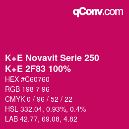 Farbcode: K+E Novavit Serie 250 - K+E 2F83 100% | qconv.com