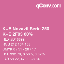 Color code: K+E Novavit Serie 250 - K+E 2F83 60% | qconv.com