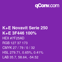 Farbcode: K+E Novavit Serie 250 - K+E 3F446 100% | qconv.com