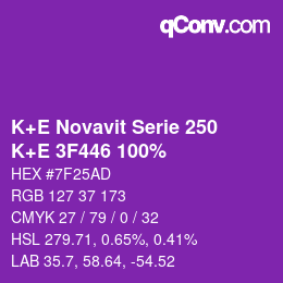 Color code: K+E Novavit Serie 250 - K+E 3F446 100% | qconv.com