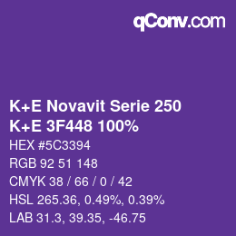 Farbcode: K+E Novavit Serie 250 - K+E 3F448 100% | qconv.com