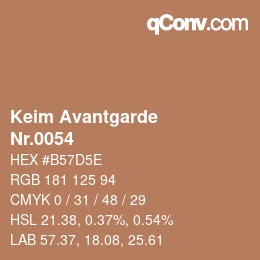 颜色代码: Keim Avantgarde - Nr.0054 | qconv.com
