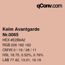 颜色代码: Keim Avantgarde - Nr.0065 | qconv.com