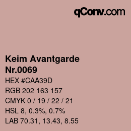 颜色代码: Keim Avantgarde - Nr.0069 | qconv.com